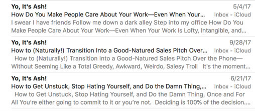 Best format for email subject lines